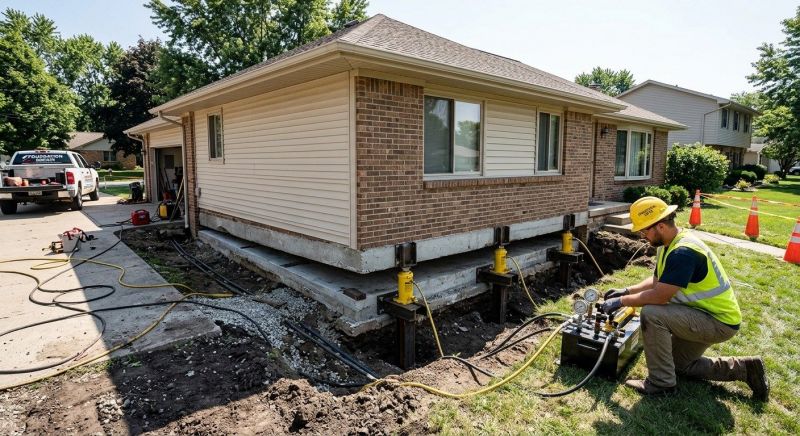 Sinking Foundation Lifting in Sarasota, FL
